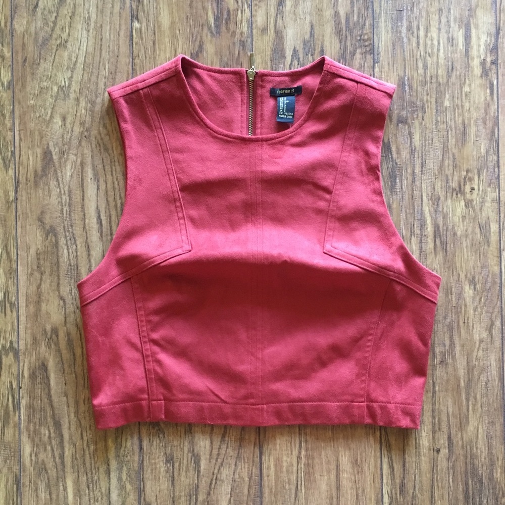 Forever 21 Faux Suede Crop Top